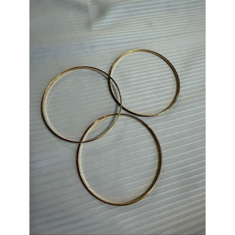 Crown Trifari Red White Blue Bangles Bracelets Signed Set Of 3 - Picture 4 of 6